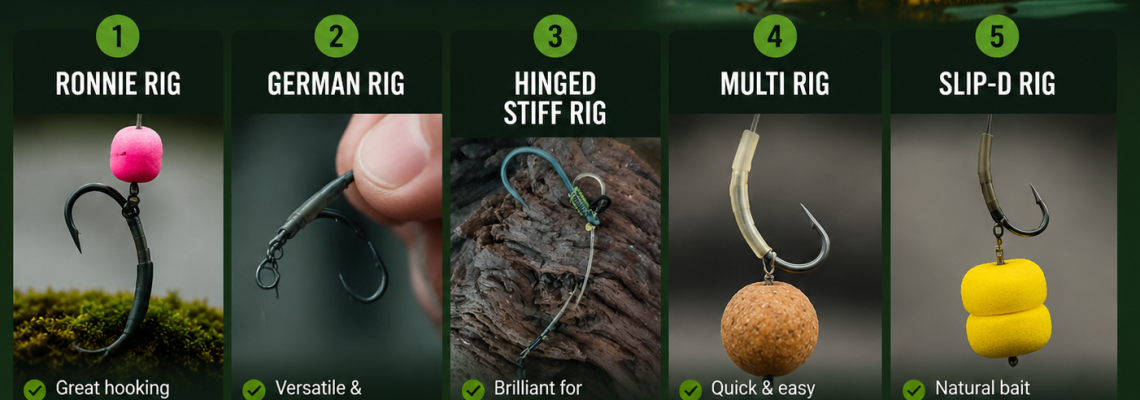 Top 5 Carp Rigs to Use in the UK (2026 Guide) Top 5 Carp Rigs to Use in the UK (2026 Guide)