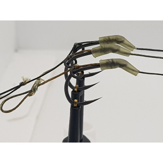 Set 5 Ami Da Pesca Hair Rig Per Carpa: Misura 4 Con Filo Intrecciato 25 Cm E Girella, Completo Per Boilies E Pellet