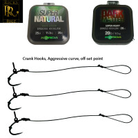 5 X  pre made n-trap 20lb Braid Ronnie Rigs/spinner Rigs Hook size 8 Barbless 